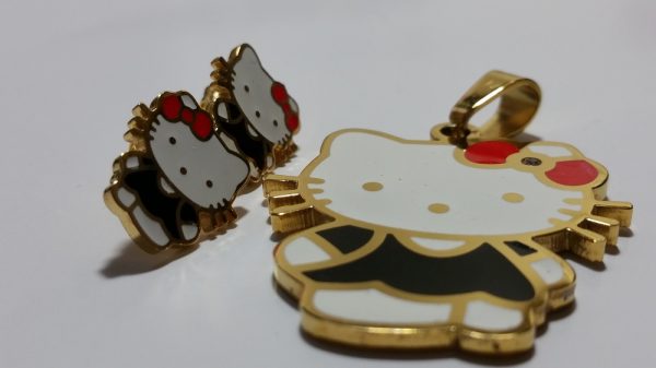 Hello Kitty Pendant and Earrings