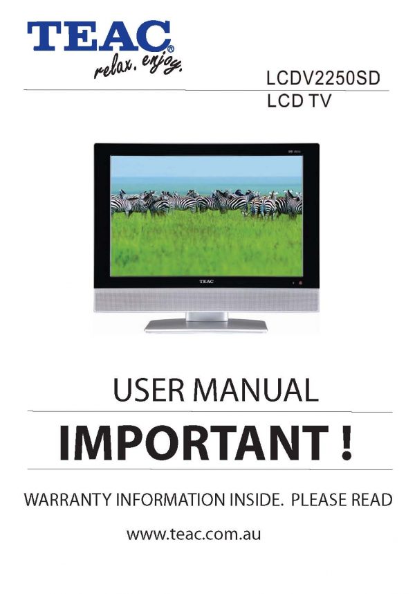 TEAC LCDV2250SD User Manual