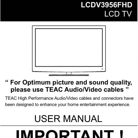 TEAC LCDV3956FHD User Manual