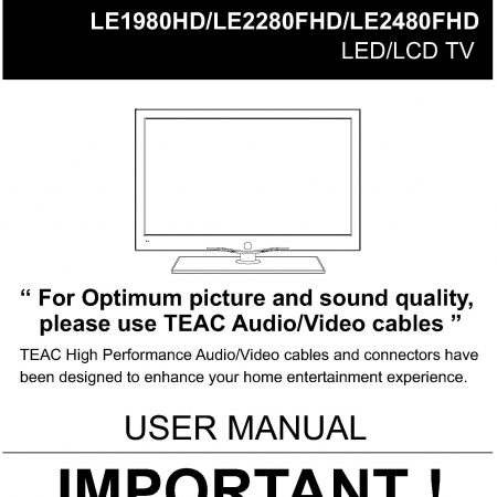 TEAC LE1980HD 2280FHD 2480FHD User Manual
