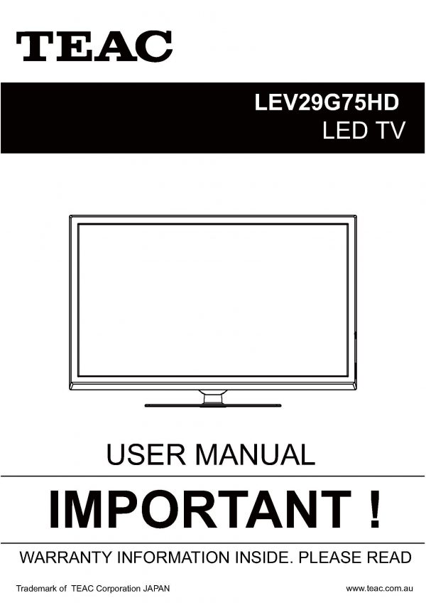 TEAC LEV29G75HD_User_Manual