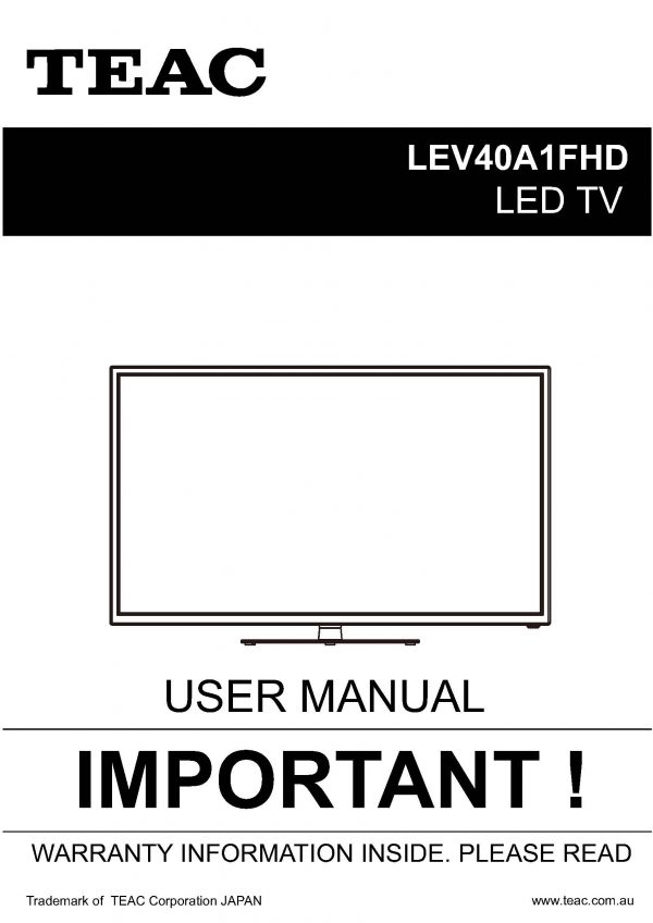 TEAC LEV40A1FHD_User_Manual